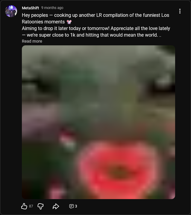 Community post with 80+ likes